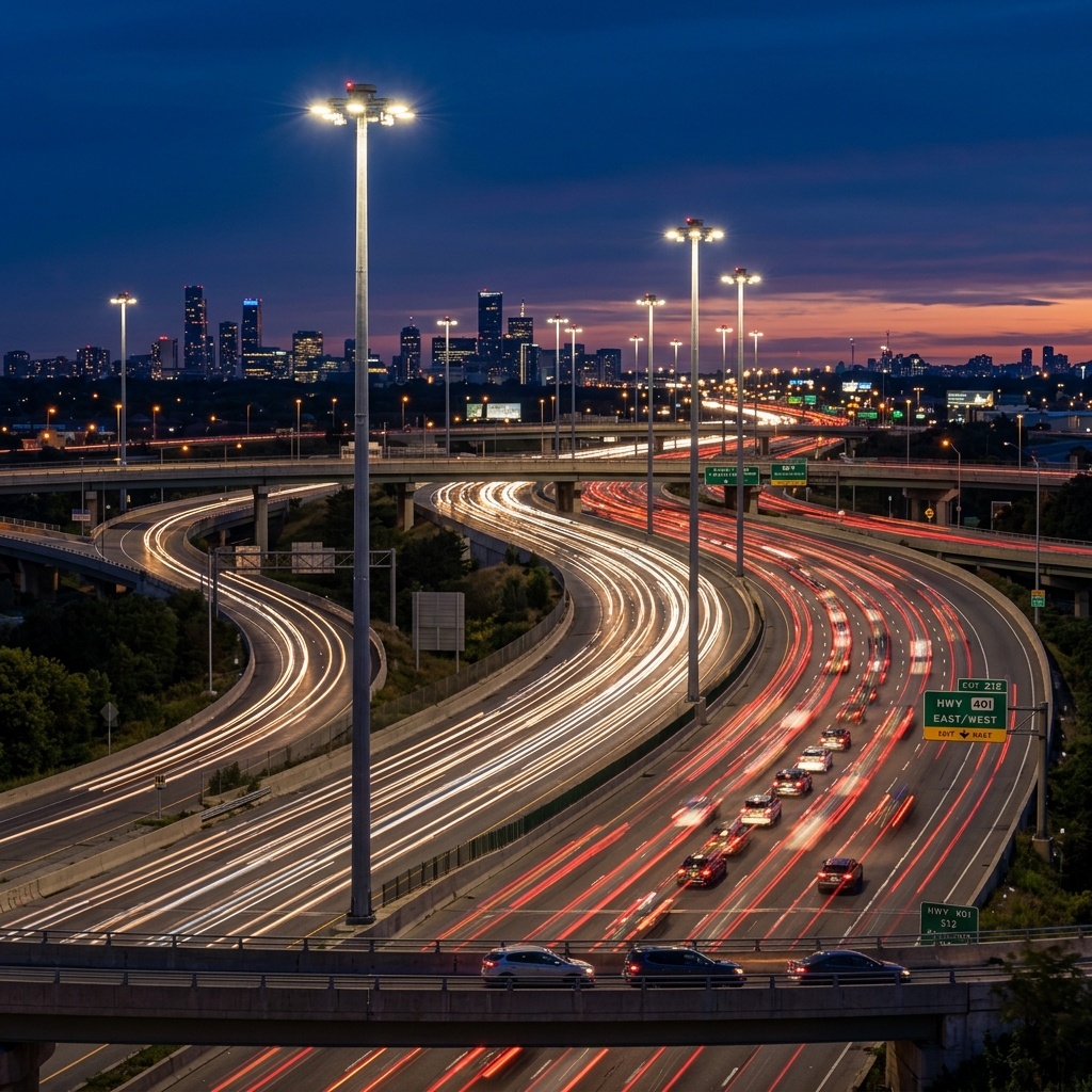 Highway High-Mast LED Erection