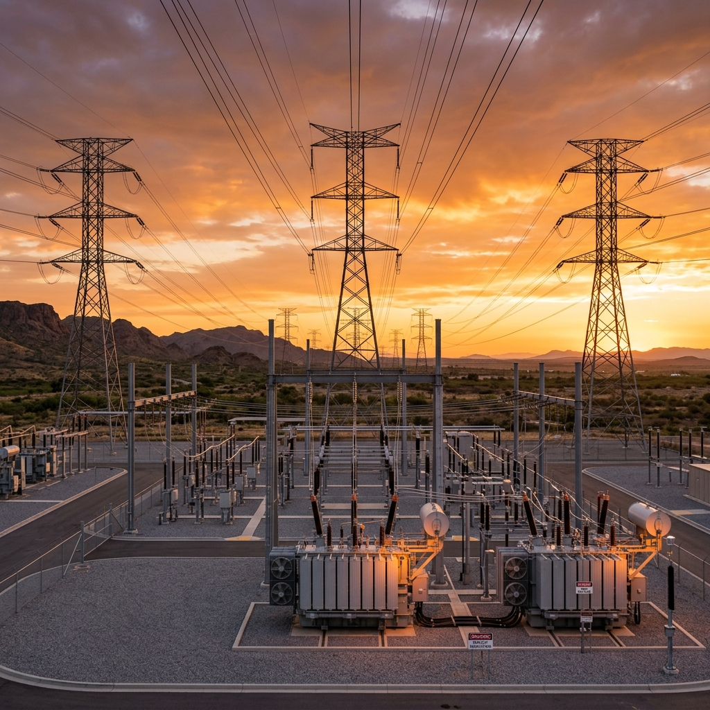 High voltage substation grid infrastructure
